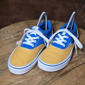 VANS Era Canvas Colorblock Blue Yellow Youth Size 4 Sneakers
